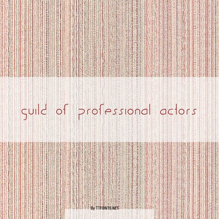 Guild of Professional Actors example